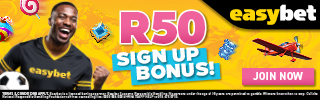 Easybet: R50 sign-up bonus. Join now. 18+, T&Cs apply.